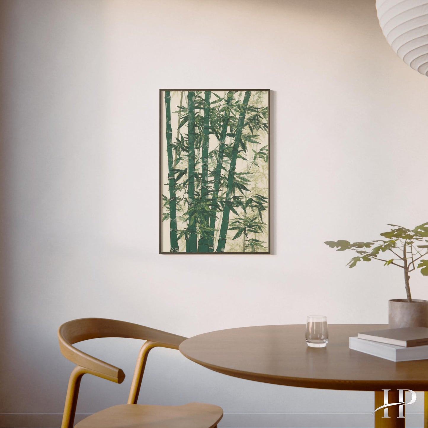 Bamboo Forest Print, Botanical Wall Art, Green Nature Poster, Zen Plant Illustration, Japandi Wall Art, Minimalist Botanical Decor